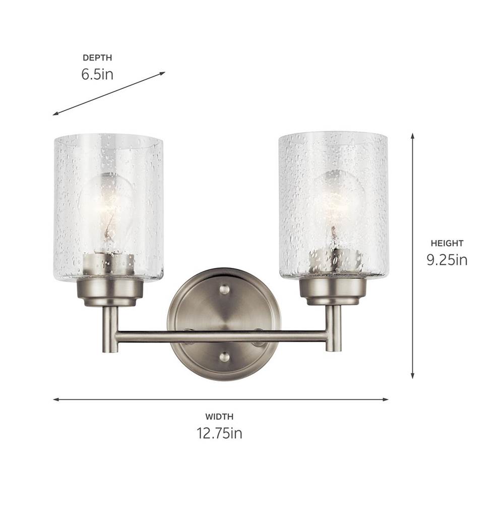 Kichler Lighting 45885NI Brushed Nickel Bath 2lt Image 3