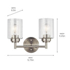 Kichler Lighting 45885NI Brushed Nickel Bath 2lt Image 3