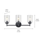 Kichler Lighting 45886BK Black Bath 3lt Image 4