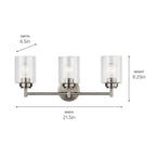Kichler Lighting 45886NI Brushed Nickel Bath 3lt Image 2
