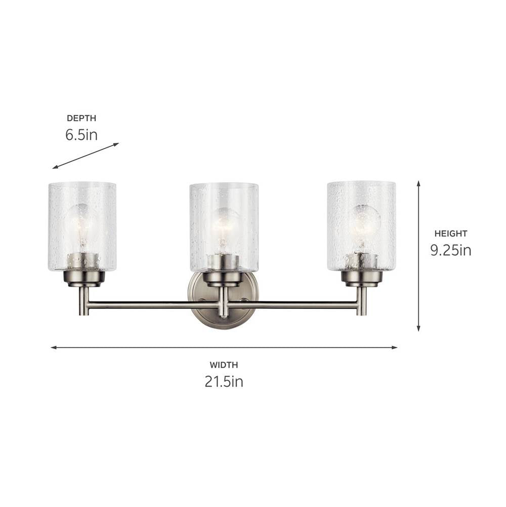 Kichler Lighting 45886NI Brushed Nickel Bath 3lt Image 2