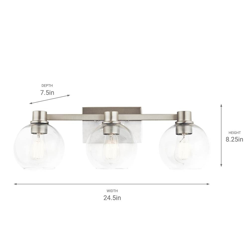 Kichler Lighting 45894NI Brushed Nickel Bath 3lt Image 2