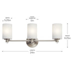 Kichler Lighting 45923NI Brushed Nickel Bath 3lt Image 4