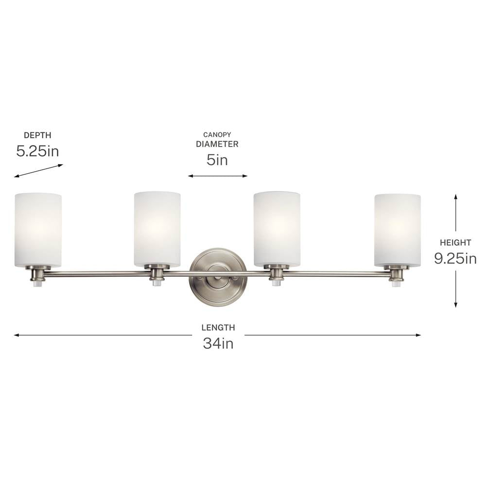 Kichler Lighting 45924NI Brushed Nickel Bath 4lt Image 3