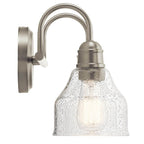 Kichler Lighting Avery 15 Inch 2 Light Vanity Light With Clear Seeded Glass In Black