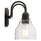 Kichler Lighting Avery 15 Inch 2 Light Vanity Light With Clear Seeded Glass In Black