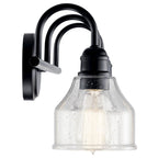 Kichler Lighting 45973BK Black Avery 24 Inch 3 Light Vanity Light With Clear Seeded Glass In Black Image 6
