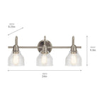 Kichler Lighting 45973NI Brushed Nickel Bath 3lt Image 4