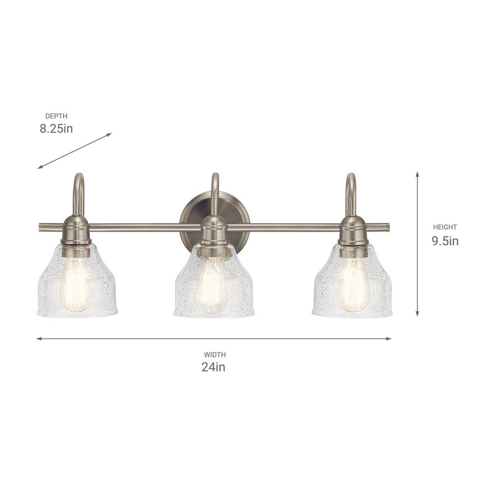 Kichler Lighting 45973NI Brushed Nickel Bath 3lt Image 4