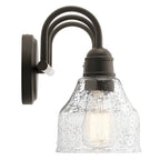 Kichler Lighting Avery 24 Inch 3 Light Vanity Light With Clear Seeded Glass In Black