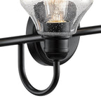 Kichler Lighting 45974BK Black Avery 33.5 Inch 4 Light Vanity Light With Clear Seeded Glass In Black Image 5