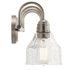 Kichler Lighting Avery 33.5 Inch 4 Light Vanity Light With Clear Seeded Glass In Black