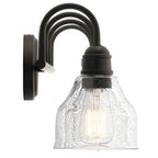 Kichler Lighting Avery 33.5 Inch 4 Light Vanity Light With Clear Seeded Glass In Black