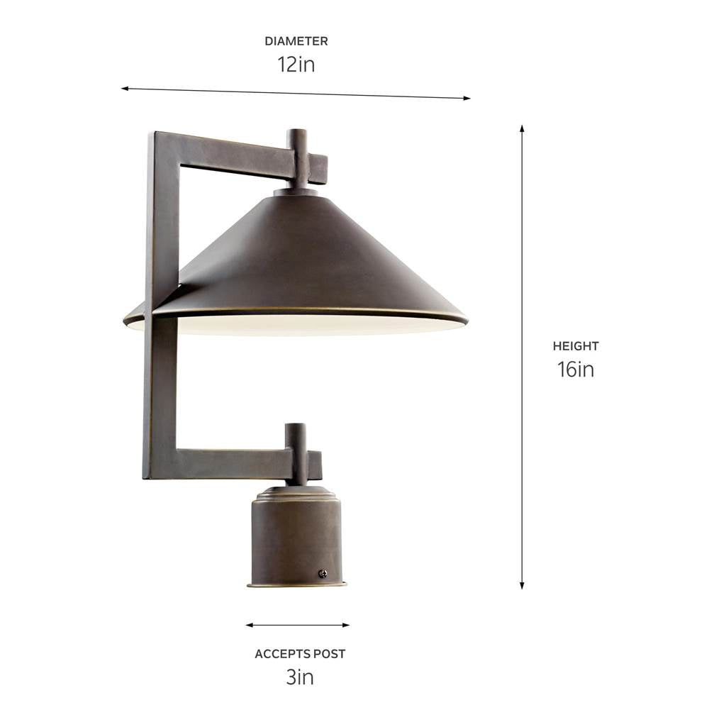 Kichler Lighting 49063OZ Olde Bronze Outdoor Post Mt 1lt Image 4