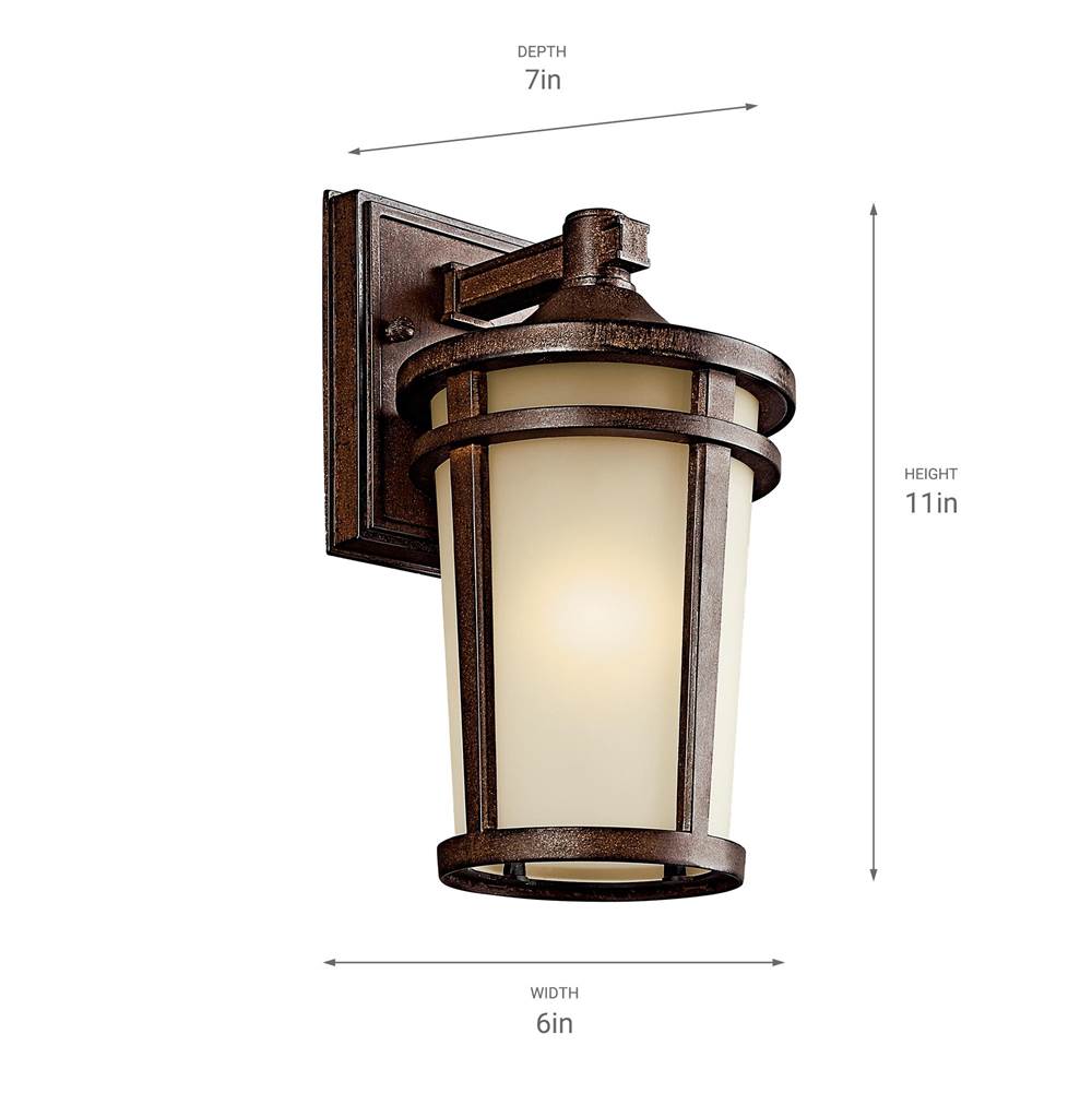 Kichler Lighting 49071BST Brown Stone Outdoor Wall 1lt Image 3