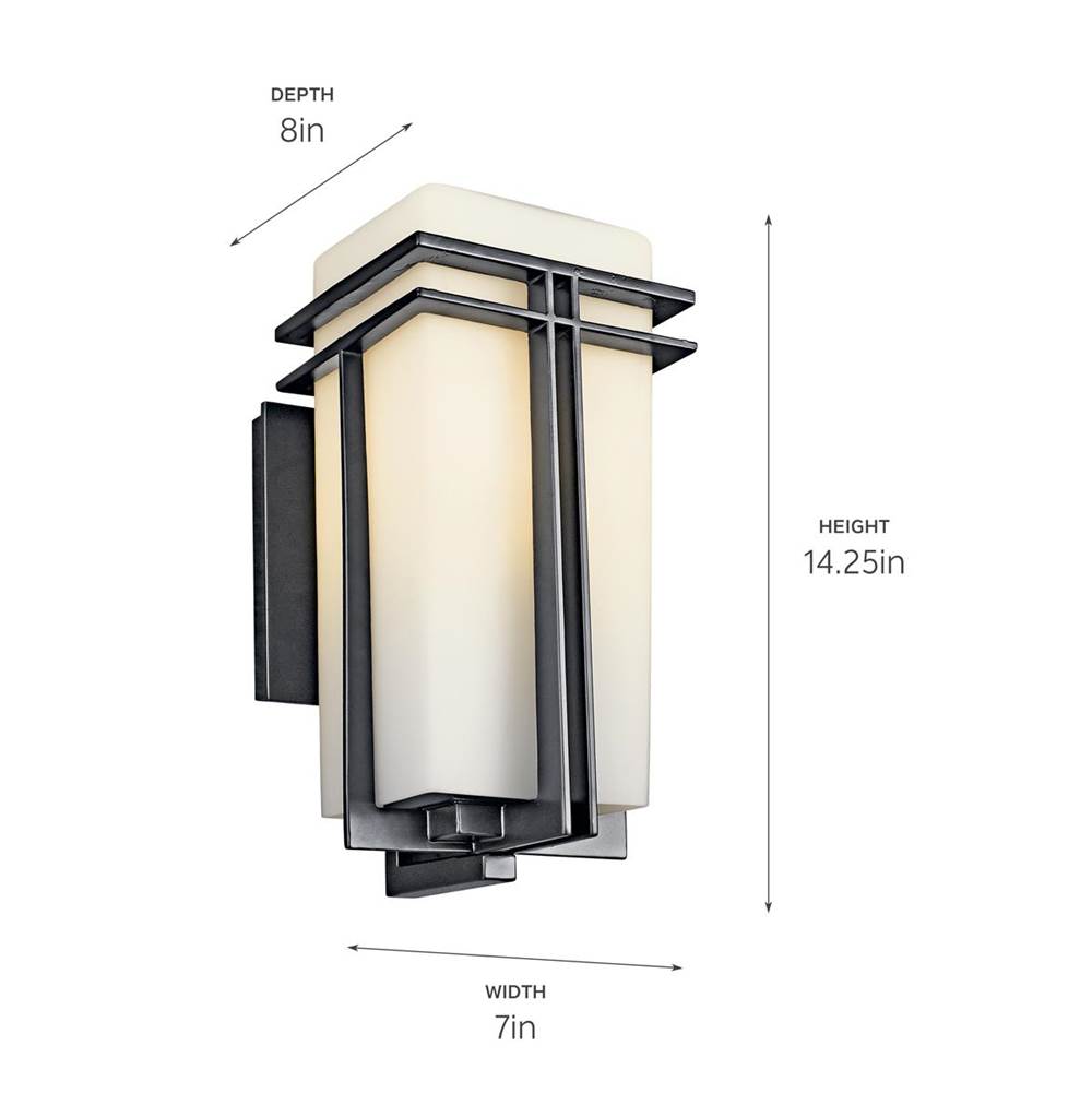 Kichler Lighting 49201BK Black Outdoor Wall 1lt Image 3