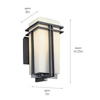 Kichler Lighting 49201BK Black Outdoor Wall 1lt Image 3
