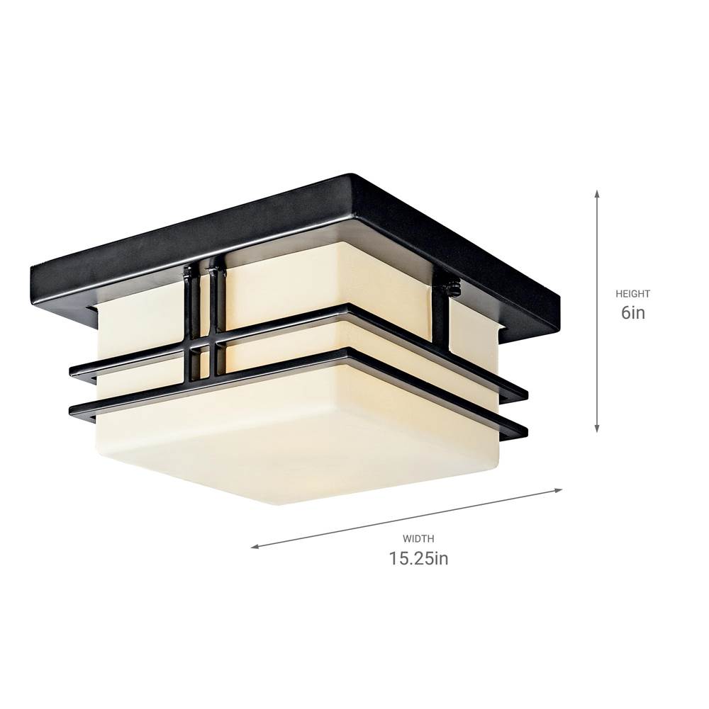 Kichler Lighting 49206BK Black Outdoor Ceiling 2lt Image 4