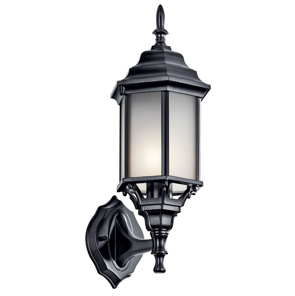 Kichler Lighting Chesapeake 17'' 1 Light Outdoor Wall Light With Satin Etched Glass In Black