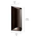 Kichler Lighting 49279AZTLED Textured Architectural Bronze Outdoor Wall 2lt Led Image 3