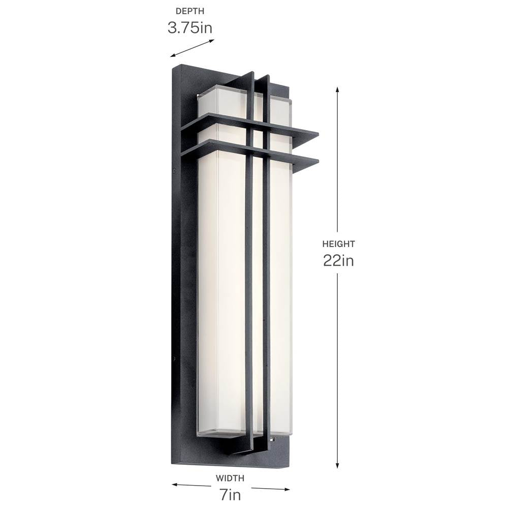 Kichler Lighting 49298BKTLED Textured Black Outdoor Wall Led Image 4