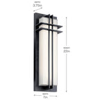Kichler Lighting 49298BKTLED Textured Black Outdoor Wall Led Image 4