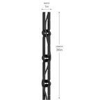 Kichler Lighting 4946BK Black 36'' Square Decorative Chain In Black Image 1