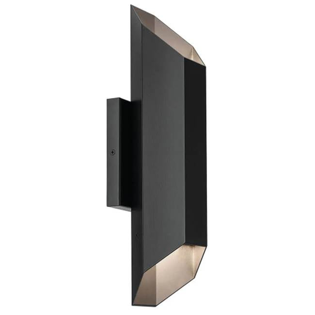 Kichler Lighting 49608BKLED Black Outdoor Wall 2lt Led Image 2