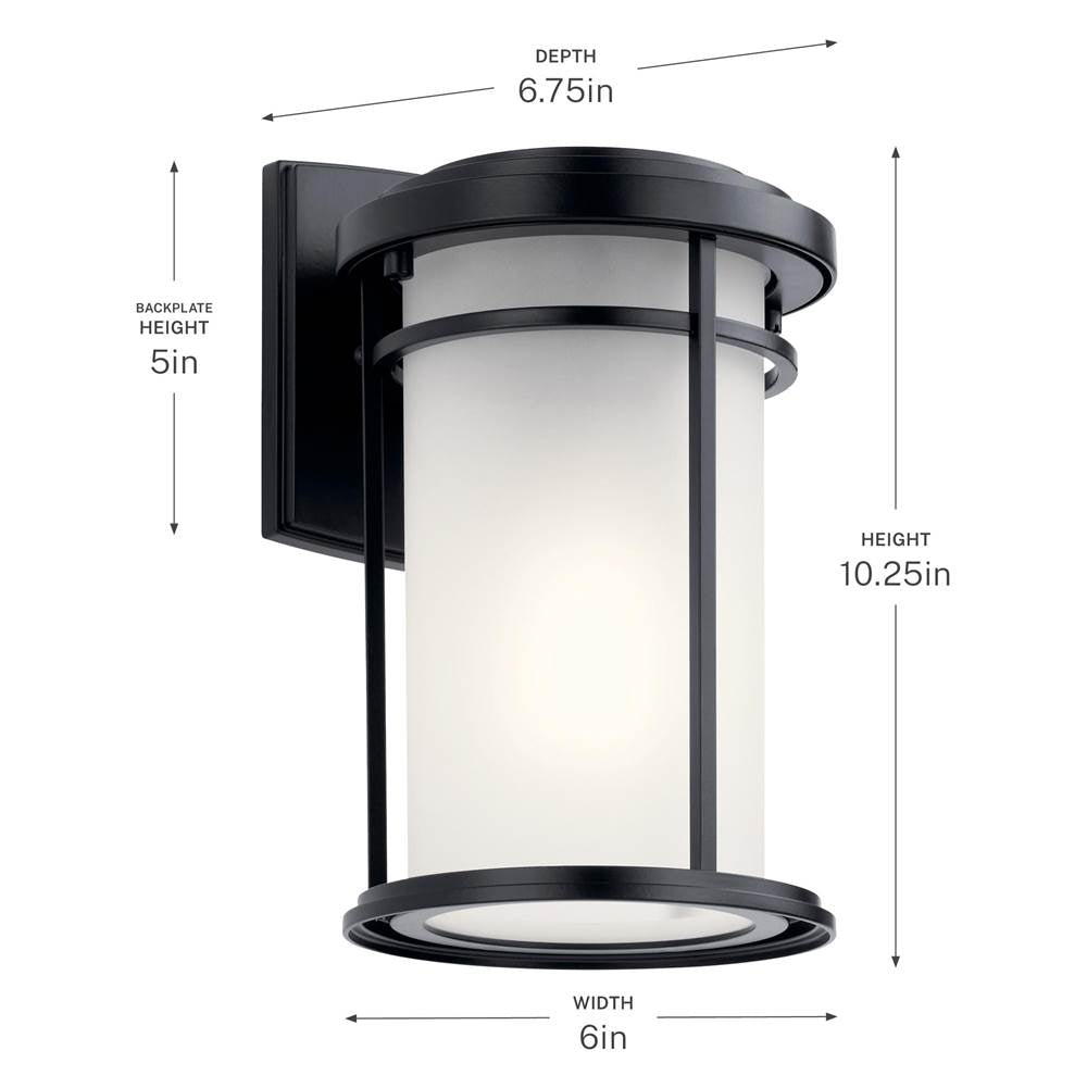 Kichler Lighting 49686BK Black Outdoor Wall 1lt Image 4