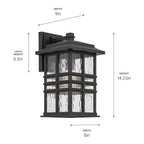 Kichler Lighting 49830BKT Textured Black Outdoor Wall 1lt Image 3