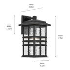 Kichler Lighting 49831BKT Textured Black Outdoor Wall 1lt Image 3