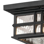 Kichler Lighting 49834BKT Textured Black Outdoor Ceiling 2lt Image 7