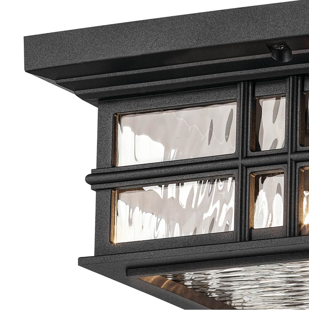Kichler Lighting 49834BKT Textured Black Outdoor Ceiling 2lt Image 7