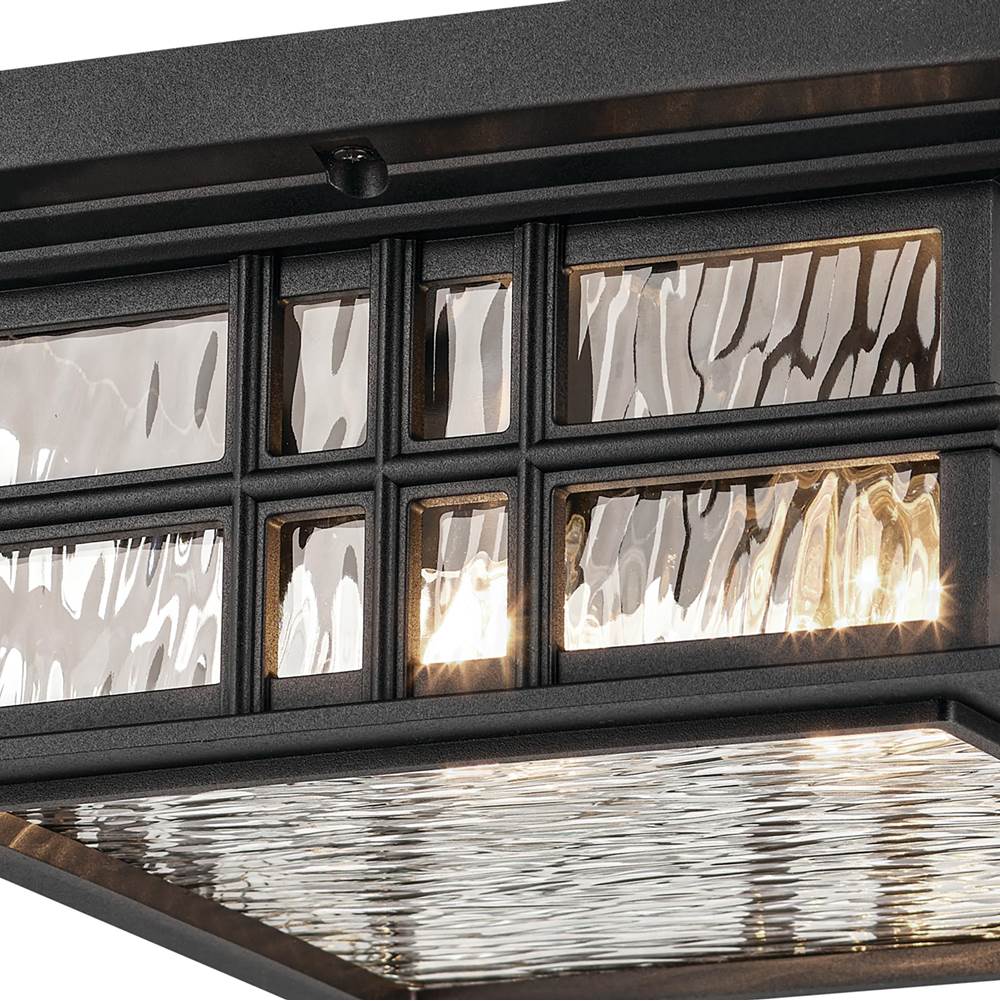Kichler Lighting 49834BKT Textured Black Outdoor Ceiling 2lt Image 6