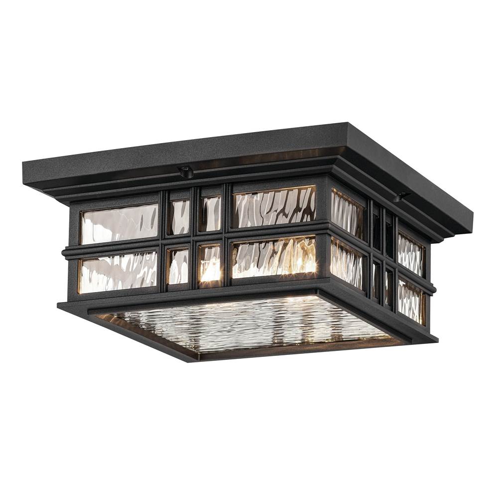 Kichler Lighting 49834BKT Textured Black Outdoor Ceiling 2lt Image 2