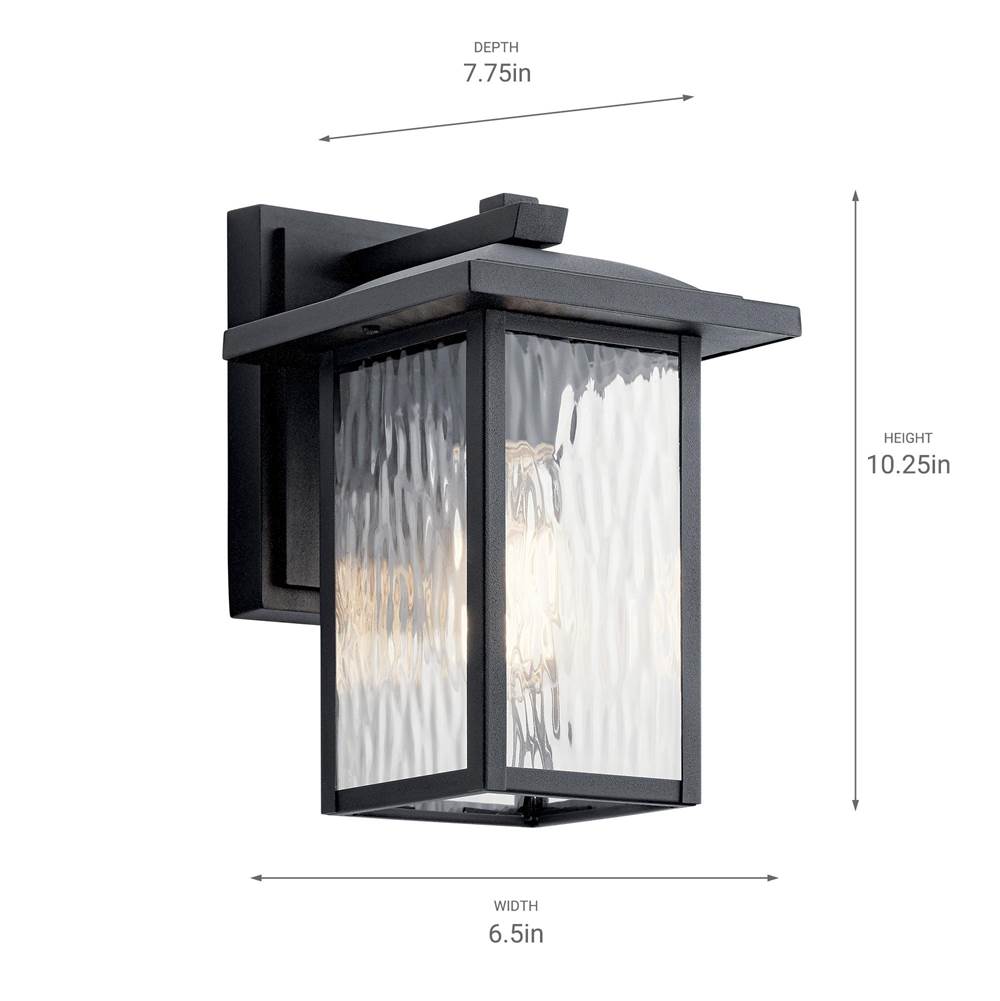 Kichler Lighting 49924BKT Textured Black Outdoor Wall 1lt Image 3