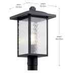 Kichler Lighting 49927BKT Textured Black Outdoor Post Mt 1lt Image 4