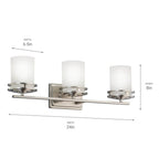 Kichler Lighting 5078NI Brushed Nickel Bath 3lt Image 4