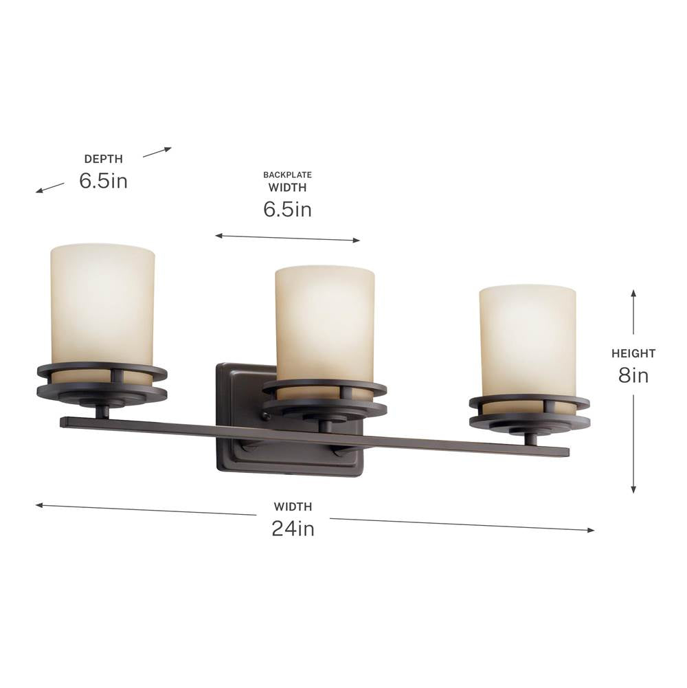 Kichler Lighting 5078OZ Olde Bronze Bath 3lt Image 3