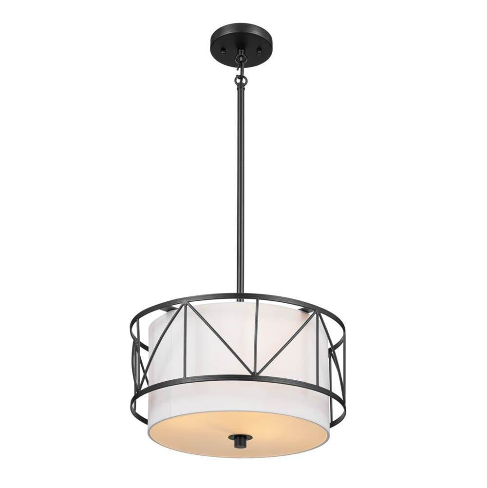 Kichler Lighting Birkleigh 14'' 3 Light Pendant/semi Flush Black