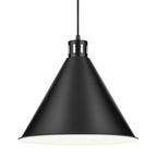 Kichler Lighting 52177BK Black Zailey 14.25'' 1-light Cone Pendant In Black Image 3