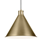 Kichler Lighting 52177NBR Natural Brass Zailey 14.25'' 1-light Cone Pendant In Natural Brass Image 3