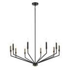 Kichler Lighting 52348BK Black Armand 38.25'' 10-light Chandelier In Black Image 1