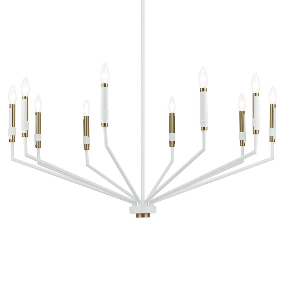 Kichler Lighting 52348WH White Armand 38.25'' 10-light Chandelier In White Image 4