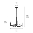 Kichler Lighting 52426BK Black Tolani 20.25'' 4-light Chandelier In Black Image 2