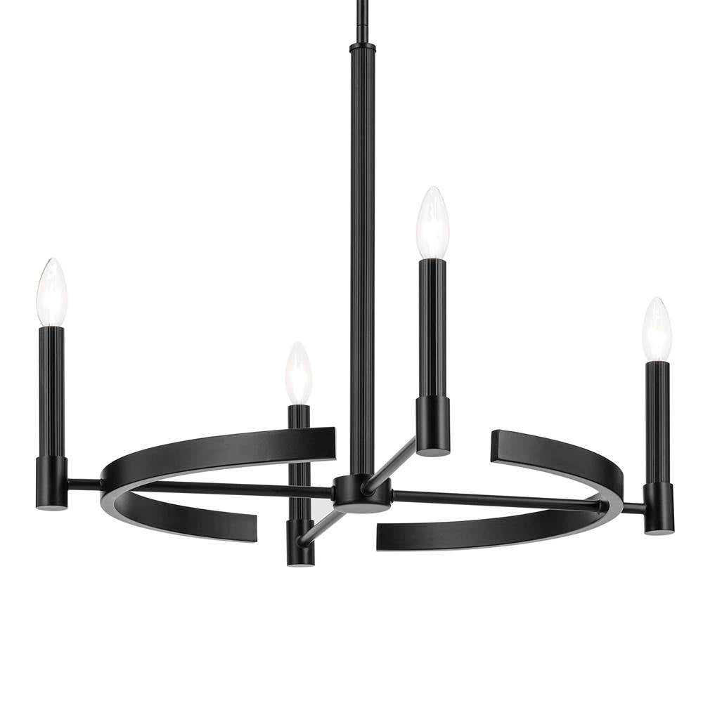 Kichler Lighting 52426BK Black Tolani 20.25'' 4-light Chandelier In Black Image 4