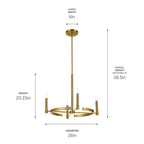 Kichler Lighting 52426BNB Brushed Natural Brass Tolani 20.25'' 4-light Chandelier In Brushed Natural Brass Image 2