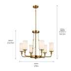 Kichler Lighting 52451NBR Natural Brass Chandelier 6lt Image 2