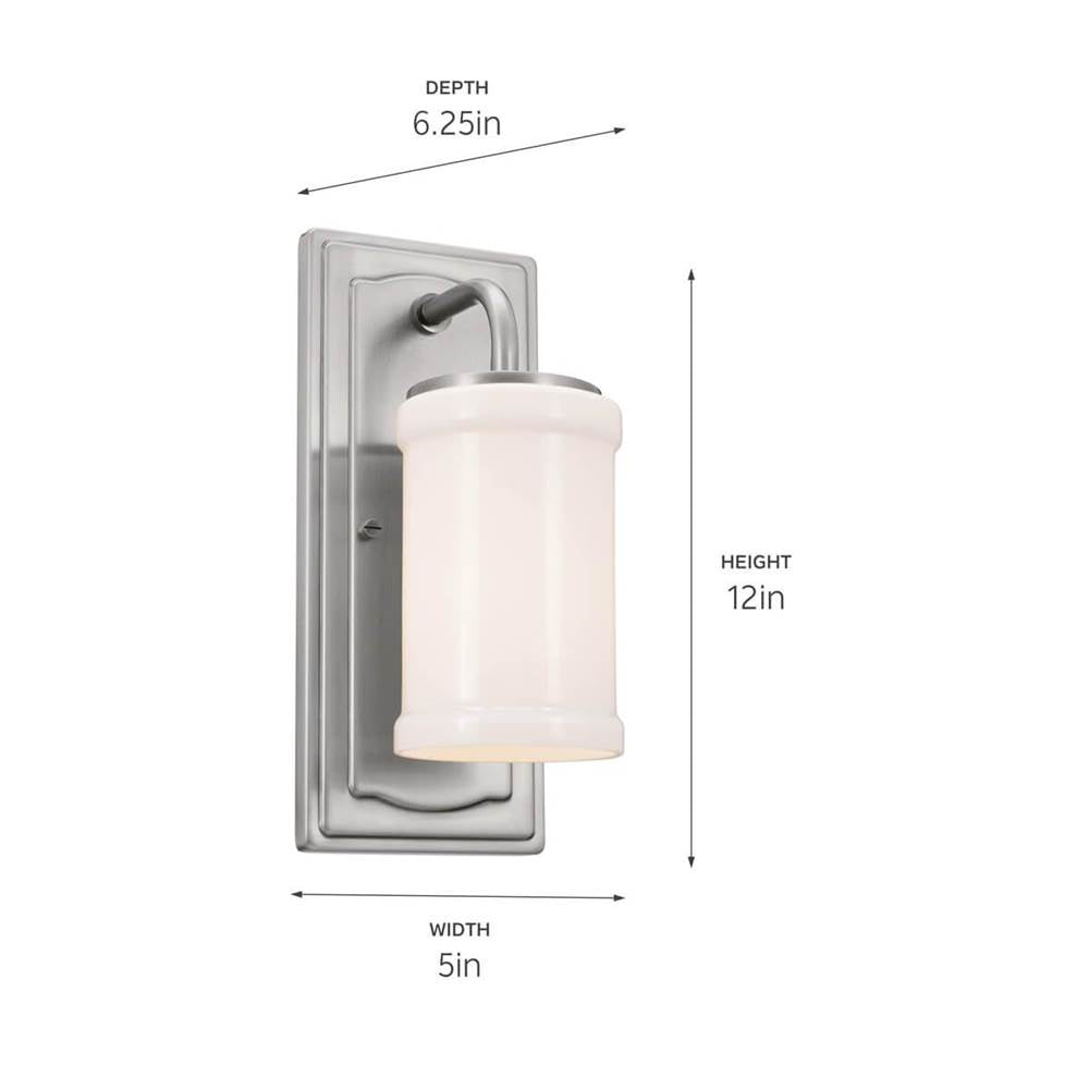 Kichler Lighting 52454CLP Classic Pewter Wall Sconce 1lt Image 2