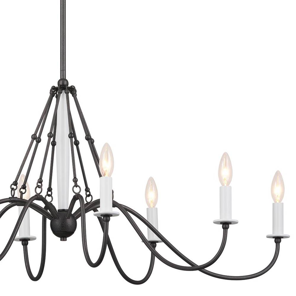 Kichler Lighting 52457AVI Anvil Iron Oval Chandelier 8lt Image 4